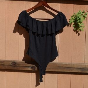 Stella Luce Ruffle Off The Shoulder Bodysuit (M)