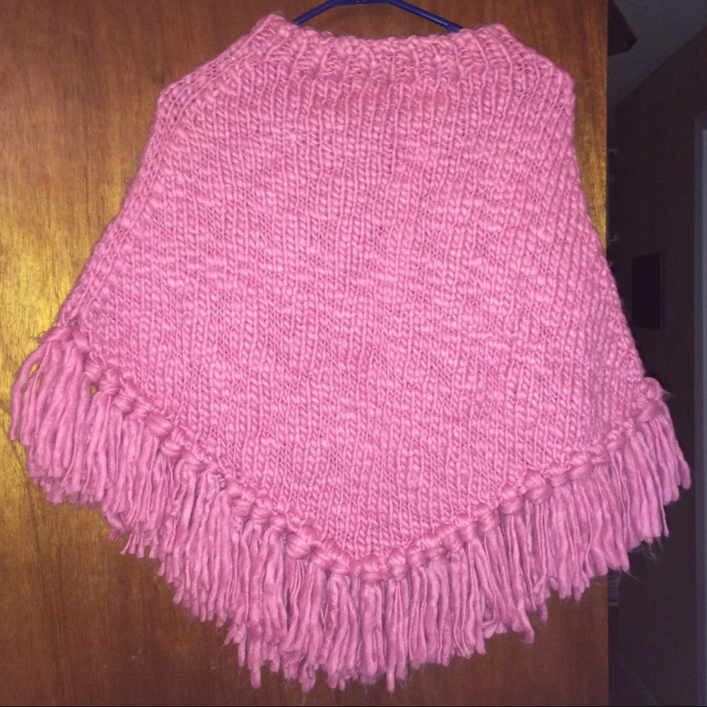 Preowned Maurices Pink Poncho