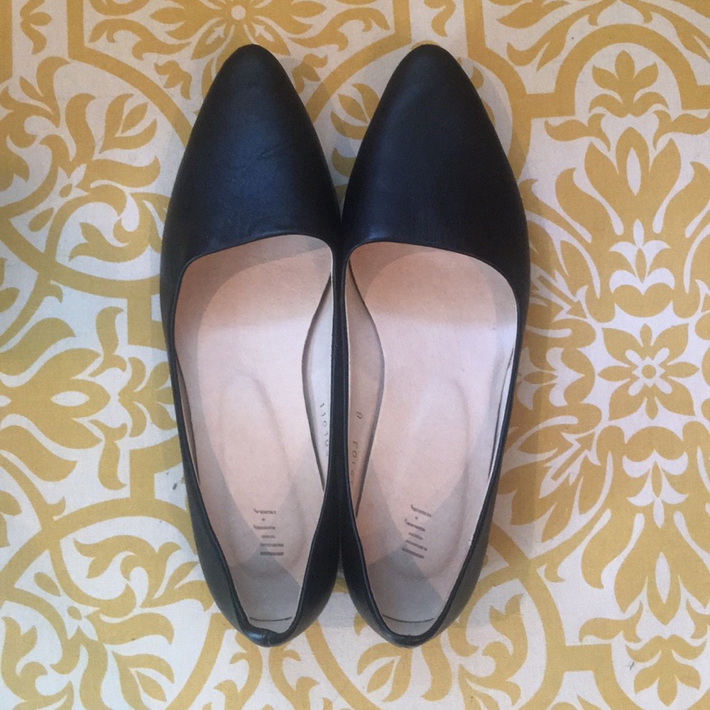 J. Jill Black Point Toe Flats