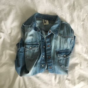 H&M denim button up