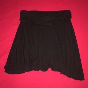 Black Flowy Mini-Skirt