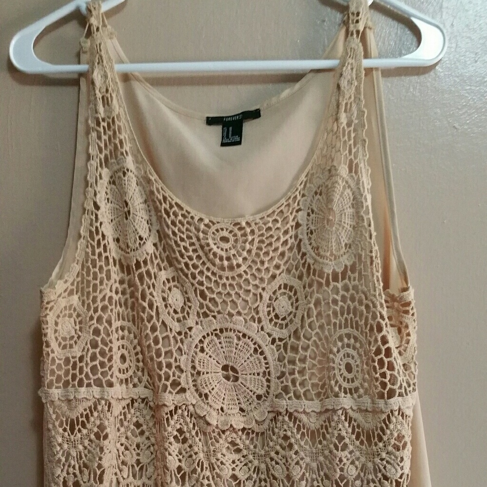 Forever 21 Crochet Sleeveless Top