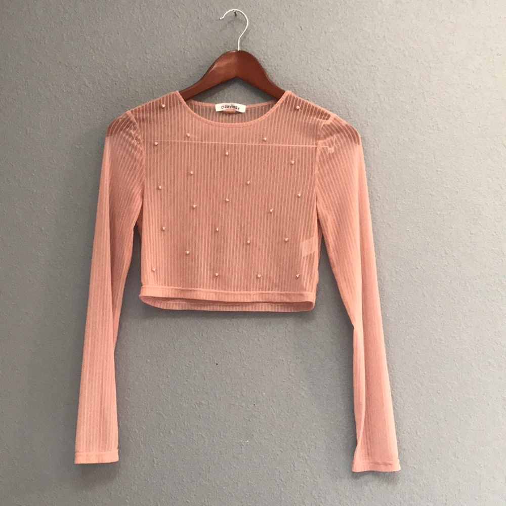 S see through crop top
