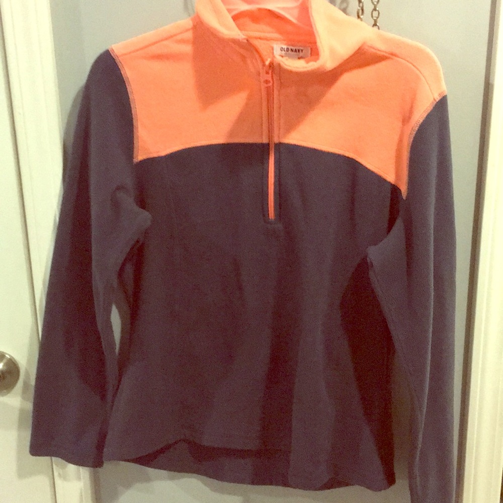 Color block fleece zip up, pull over!