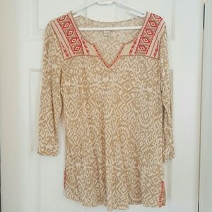 Lucky brand 3/4 sleeve top