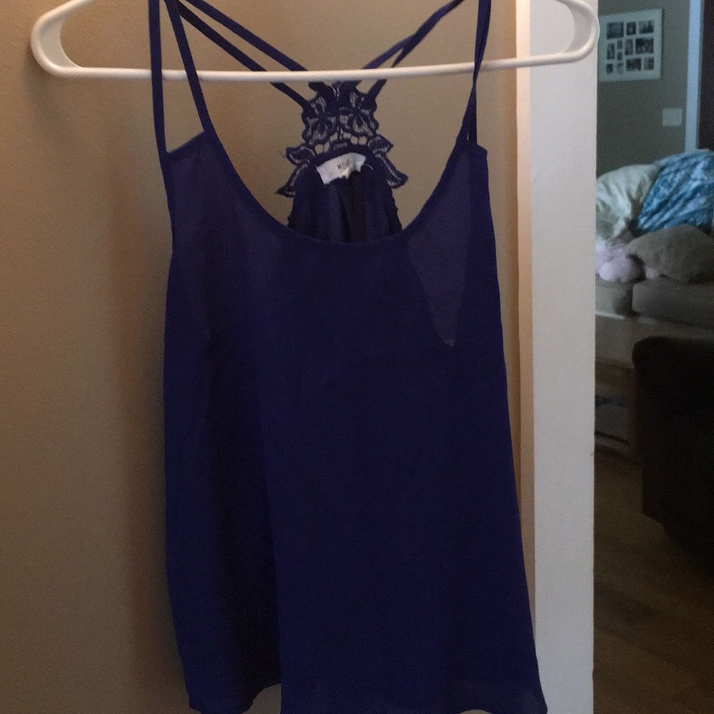beautiful dark blue tank top