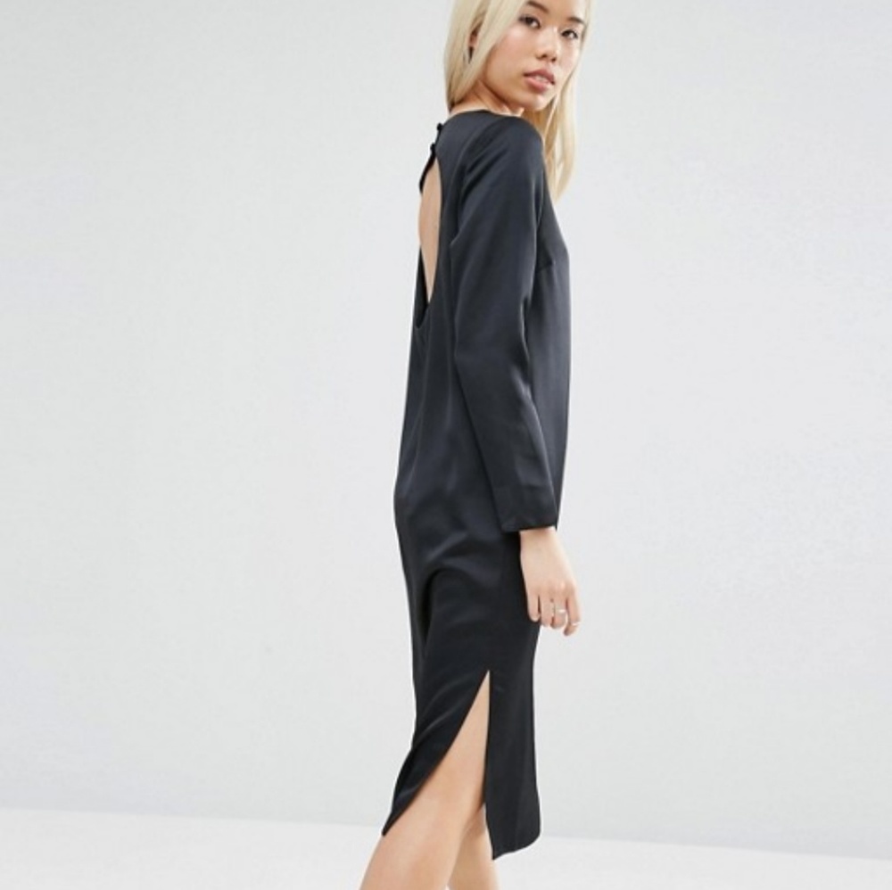 Midi Dress with Open Back