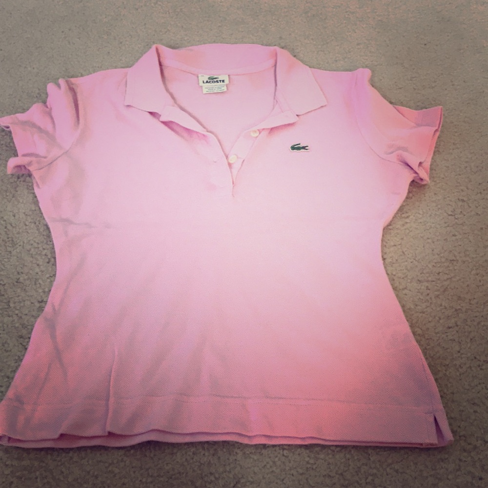 Lacoste polo light pink size 40