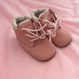 Timberland Pink Baby Booties Size 1