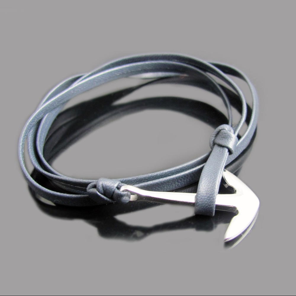 BlackJack NWT Blue Leather Anchor Bracelet ✨SALE!✨