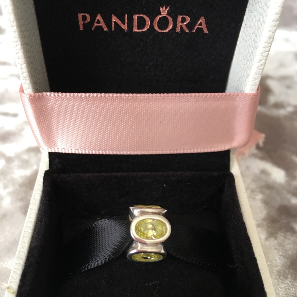 Pandora Lime Green Oval Lights Bead Charm