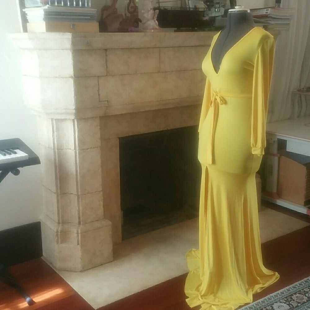 Brand New Lovely Flowy Yellow Saffron Dress