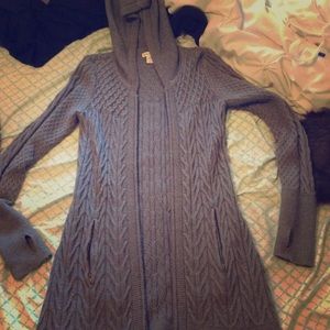 Grey zip up cardigan