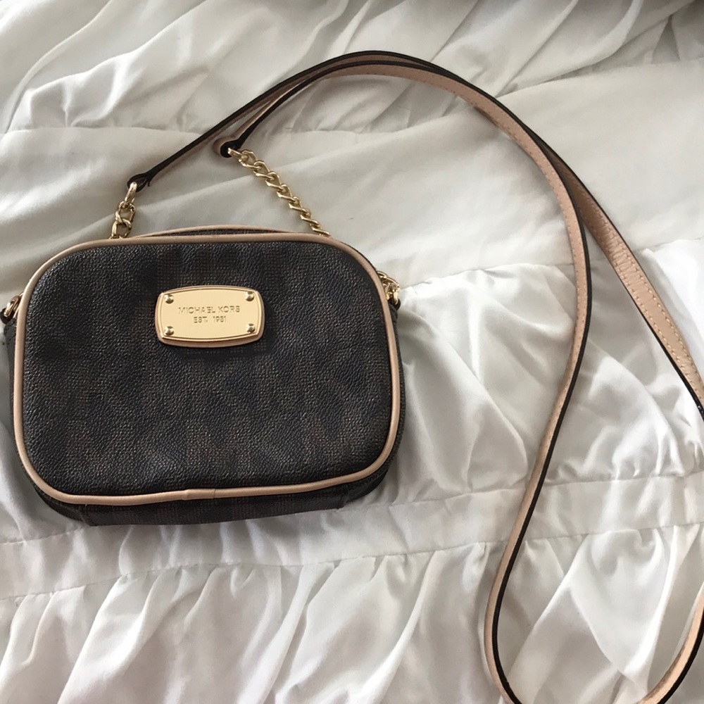 Mk monogram chain crossbody