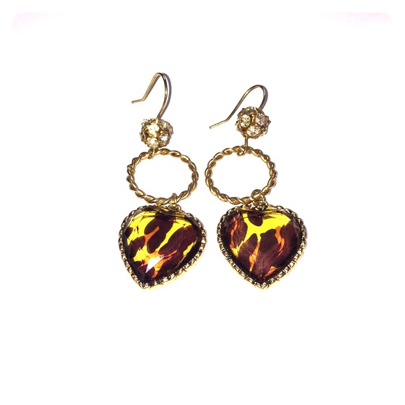 Betsey Johnson Leopard Earrings - Picture 1 of 2