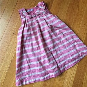 Pink striped baby Boden dress