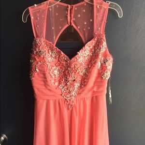Coral prom dress
