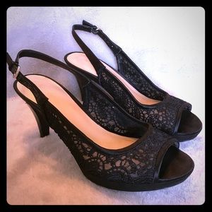 Nine West Black Kindly Slingbacks - Size 6.5