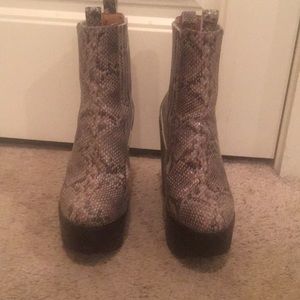 Jeffrey Campbell snakeskin boots