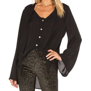 Show Me Your MuMu XS Taylor Tie Front Tunic NWT