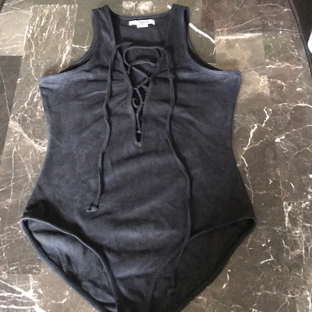 Urban Outfitters Suede Lace Up Leotards Sz XS