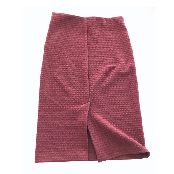 Ann Taylor Loft Burgundy Stretch Pencil Skirt - Picture 5 of 7
