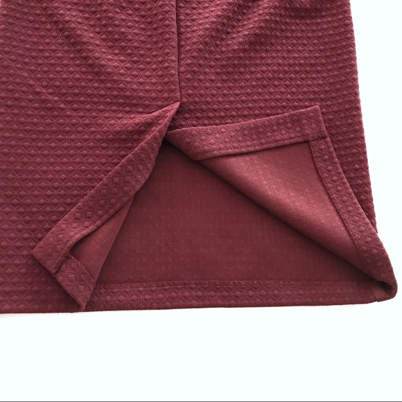 Ann Taylor Loft Burgundy Stretch Pencil Skirt - Picture 6 of 7