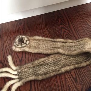 Rabbit fur scarf