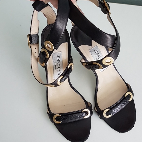 Jimmy Choo Shoes - Jimmy Choo lizard trim heels