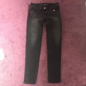 American eagle black skinny jeans, barely worn