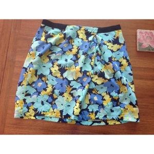 J. Crew silk floral skirt
