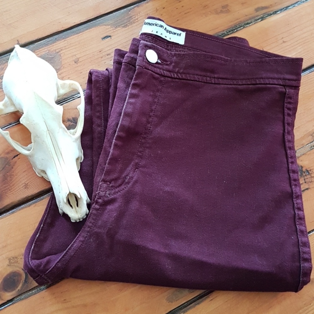 American Apparel zinfandel easy jeans
