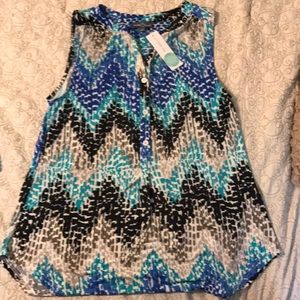 Market & Spruce Brackley Henley Knit Tank