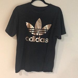 Black and Rose Gold Adidas tee