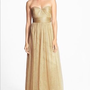 Jenny Yoo Gold Annabelle Convertible Tulle Gown
