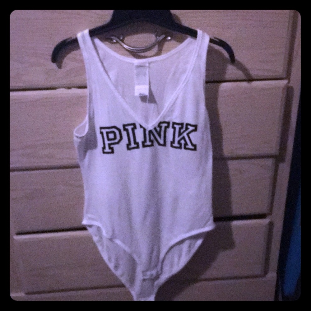 White Victoria's secret PINK body suit