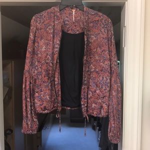 Free People zip up jacket