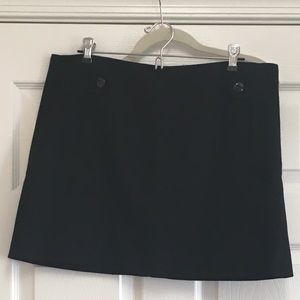 EUC J.Crew Wool Black Plaid Mini Skirt- Size 10