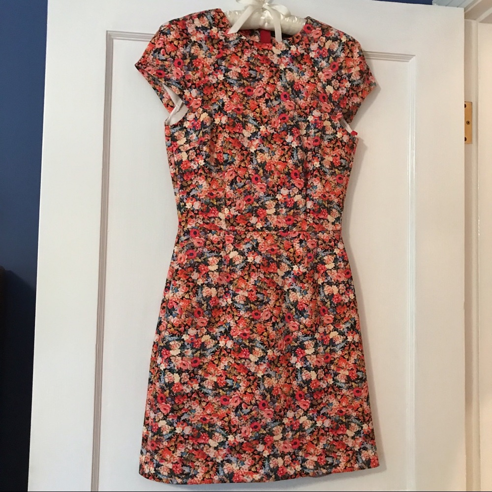 Zara Neoprene Floral Dress