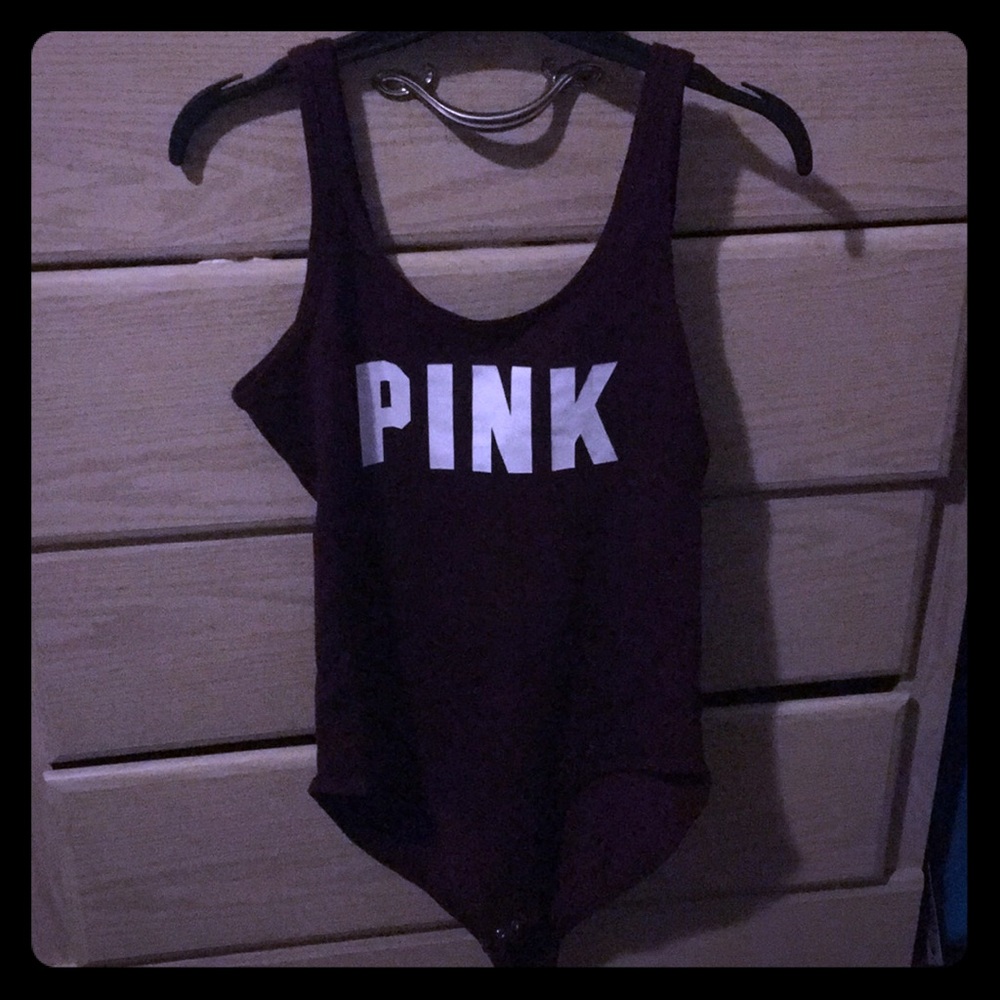 Victoria Secret PINK body suit Burgandy color