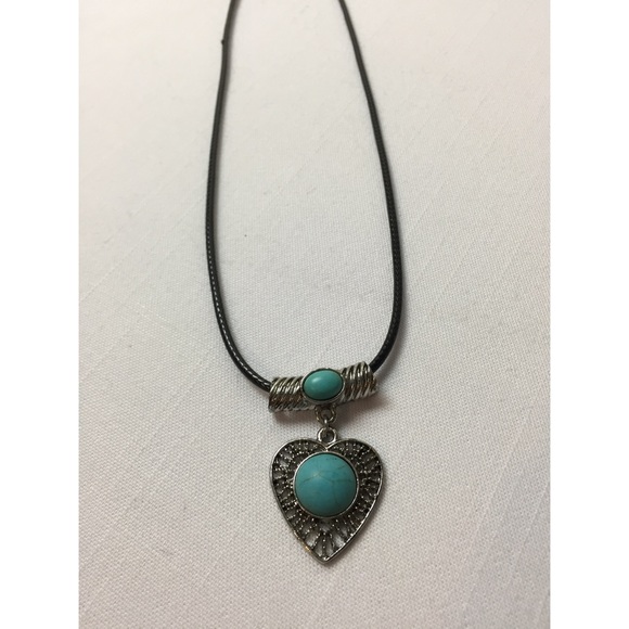 Last One✨ Boho Turquoise Gem Cord Necklace - Picture 2 of 4