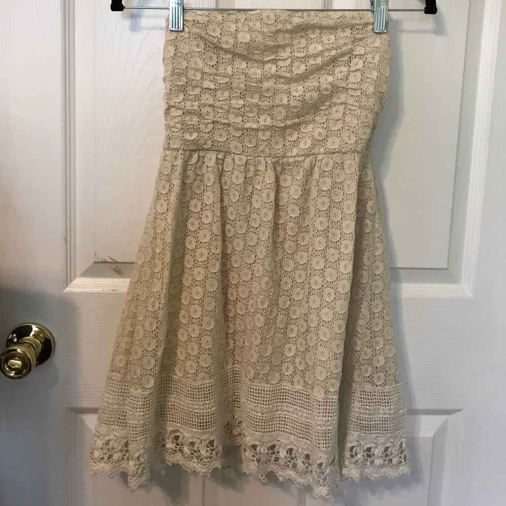 Women's Strapless Lace Sun Dress