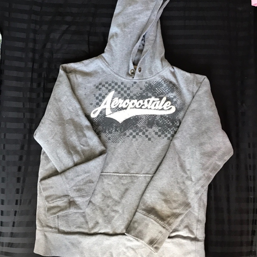 Boys Gray Pullover Hoodie