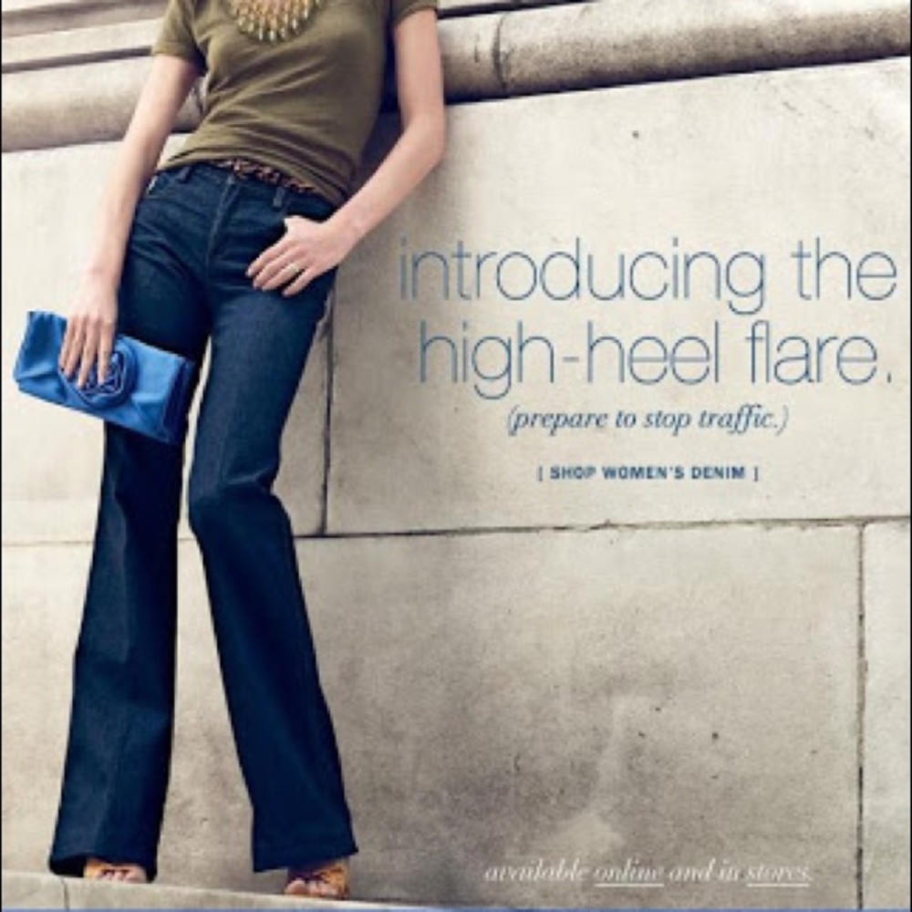 J Crew High Heel Flare Denim