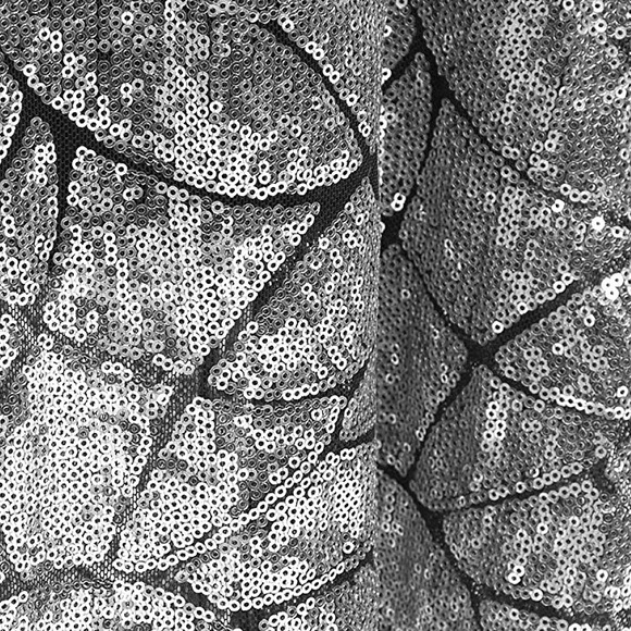 Silver Mermaid Sequin Maxi Holiday Dress