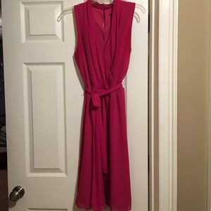 Pink V-Neck Dress