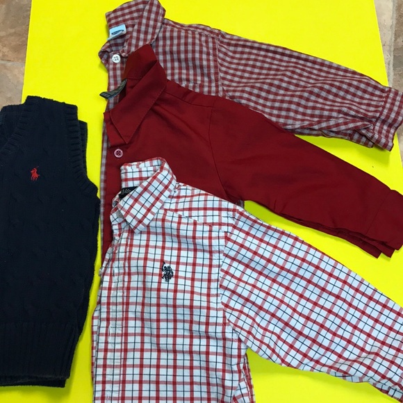 Other - Boys bundle of 4 long sleeve and vest