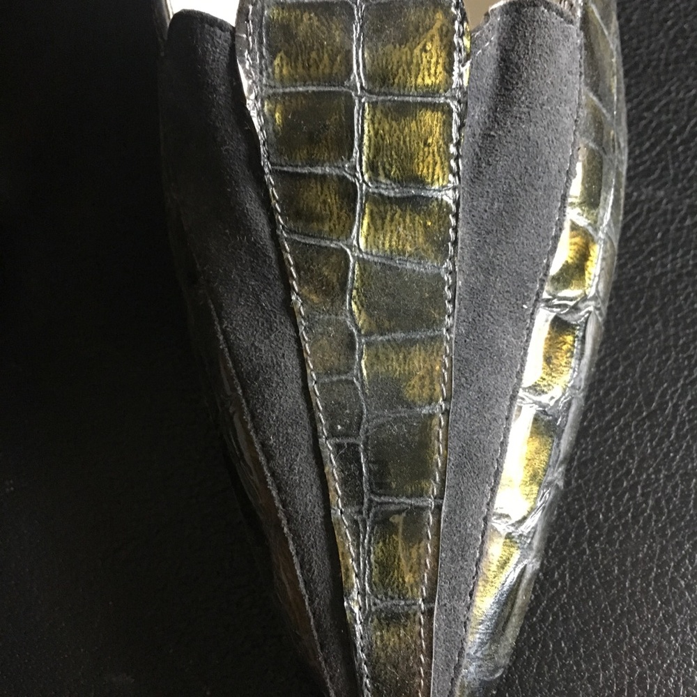 Pepe Jimenez 8.5 Olive Patent Leather and Suede