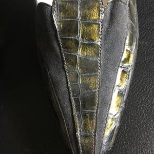 Pepe Jimenez 8.5 Olive Patent Leather and Suede
