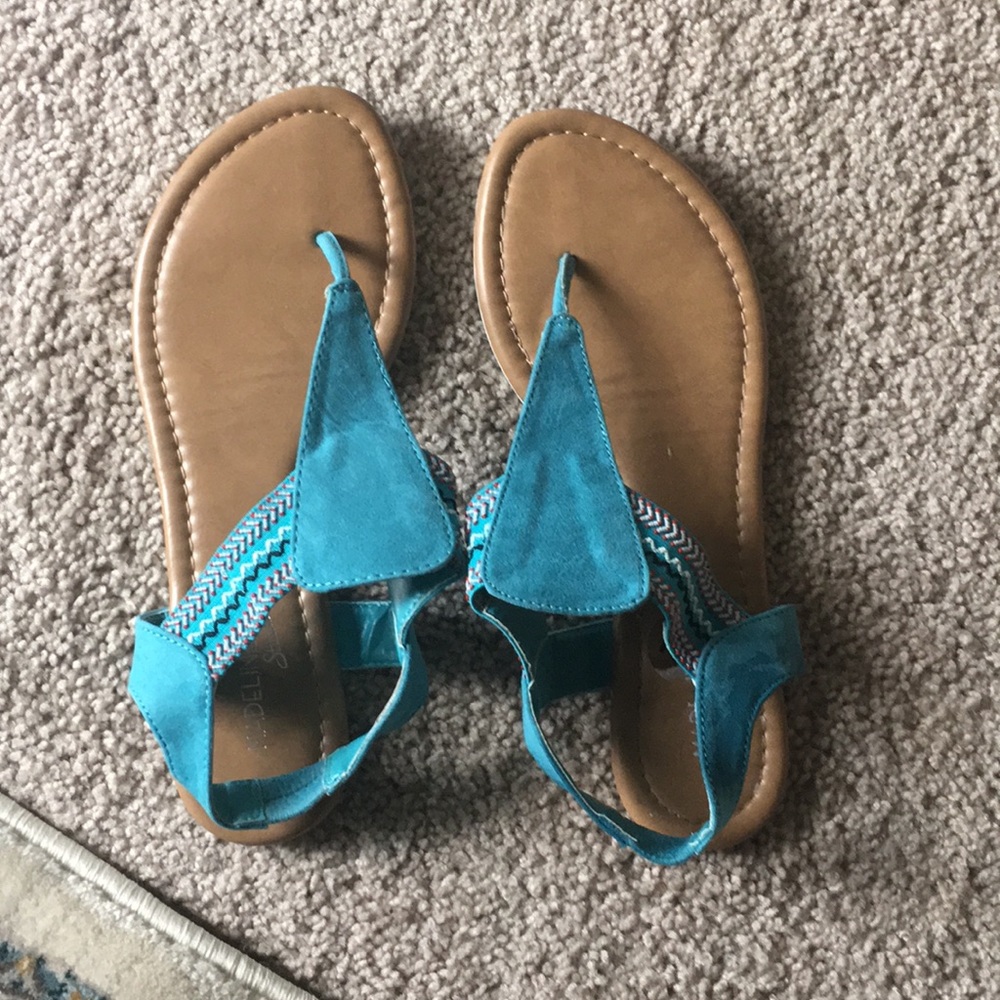 Blue sandles, size: 7